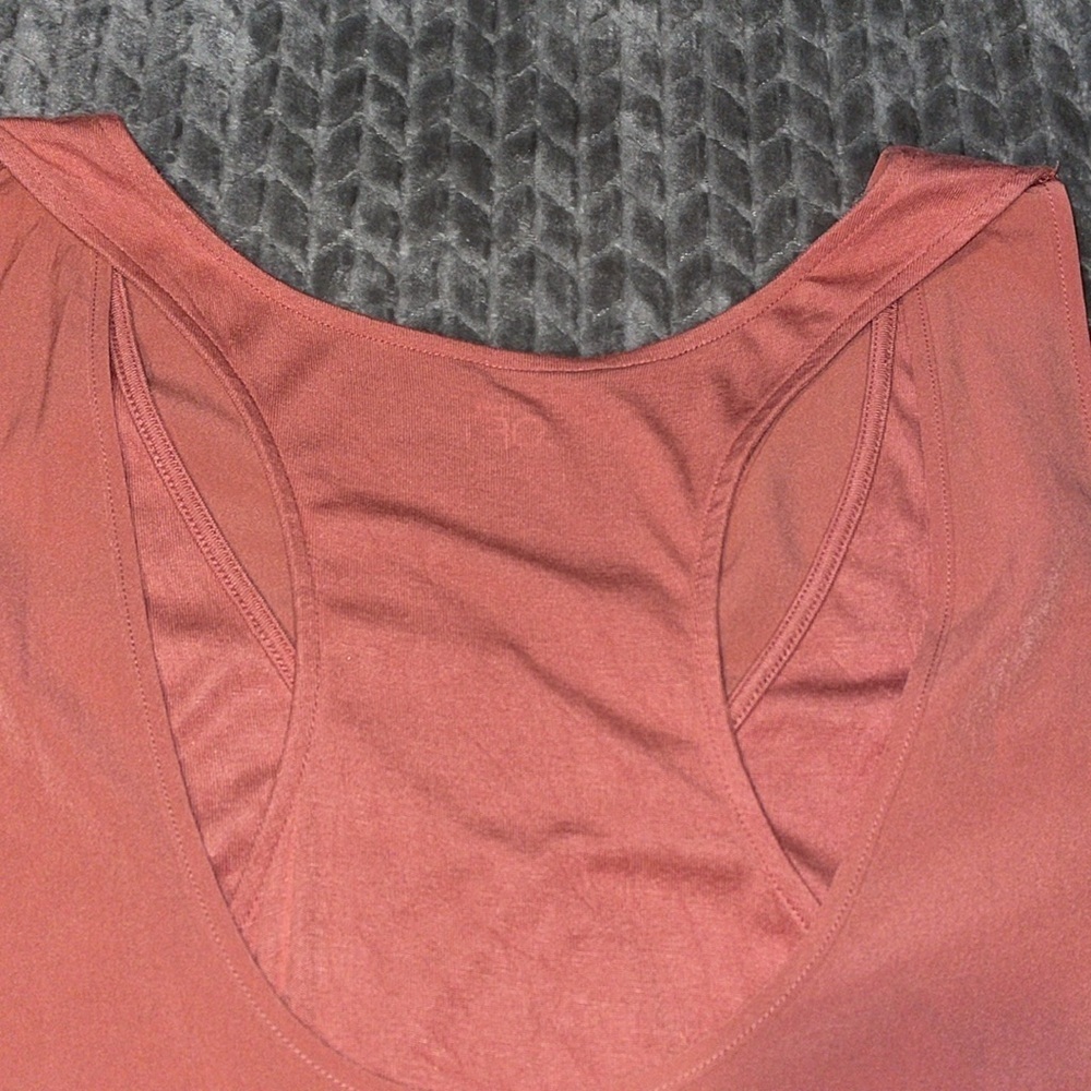 Ann Taylor Loft Lounge Double Layered Shirt. Racer Back. Size Large - Picture 7 of 8